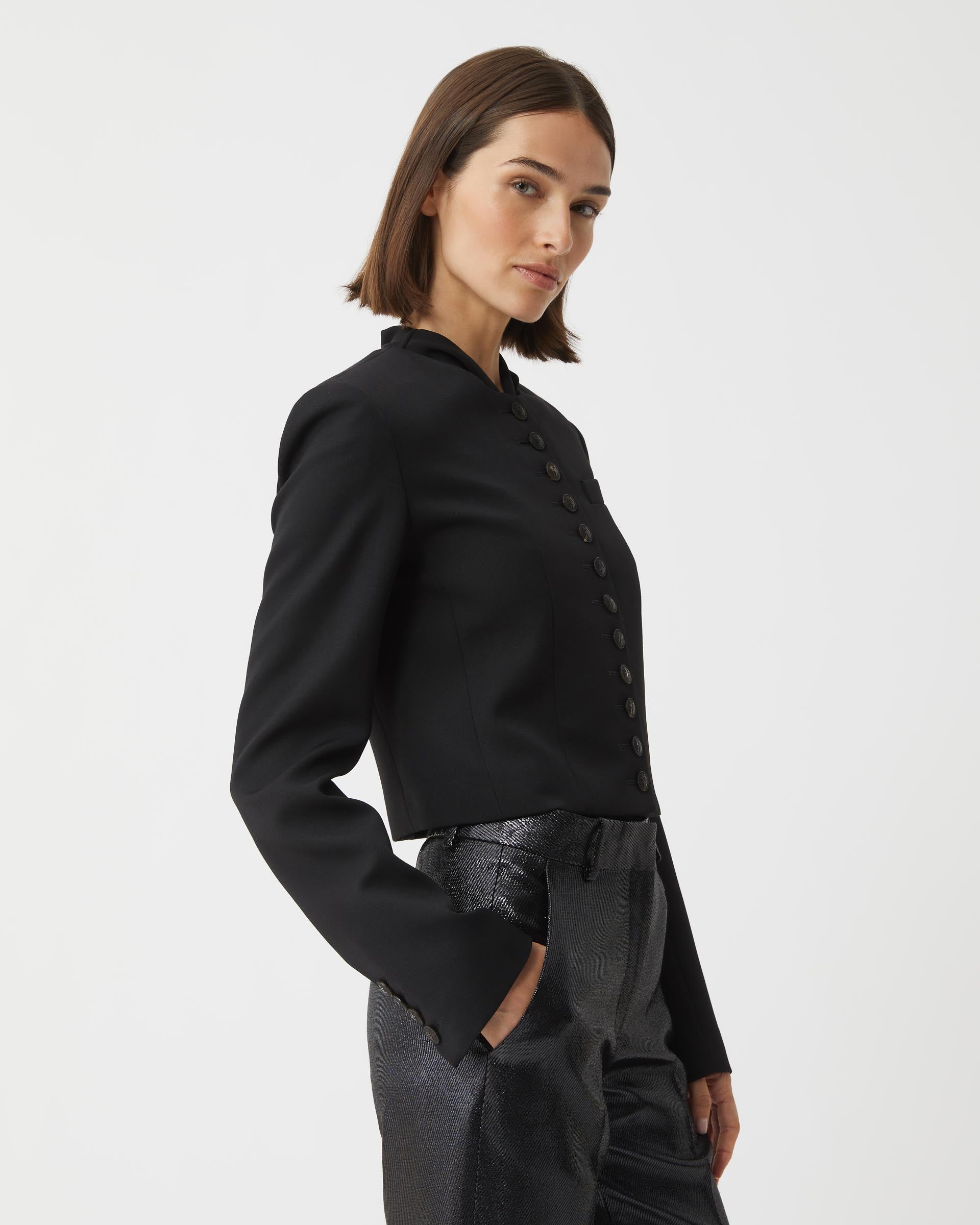 Maeve Jacket in Wool, Black
