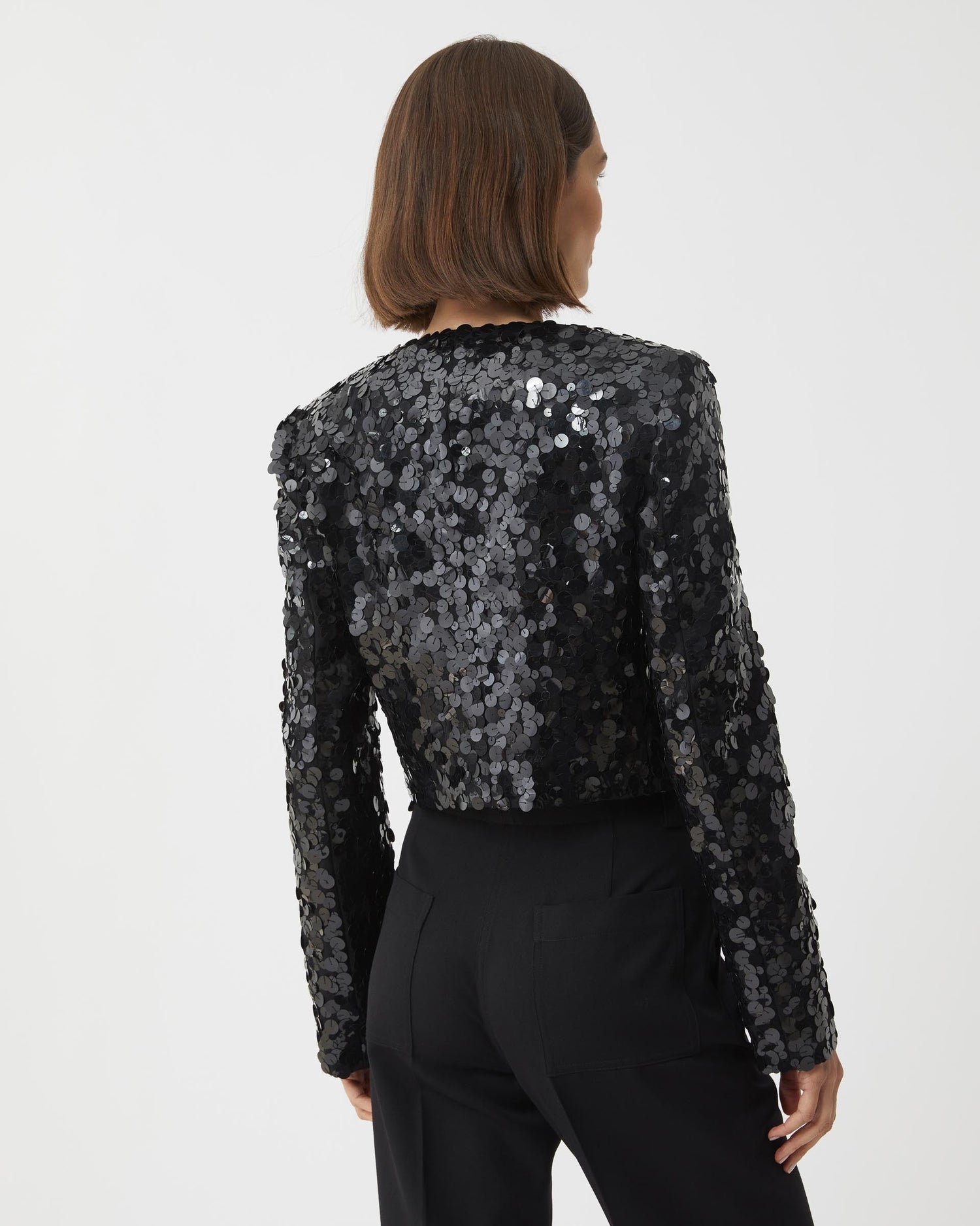 Maeve Jacket in Chaos Sequin, Black