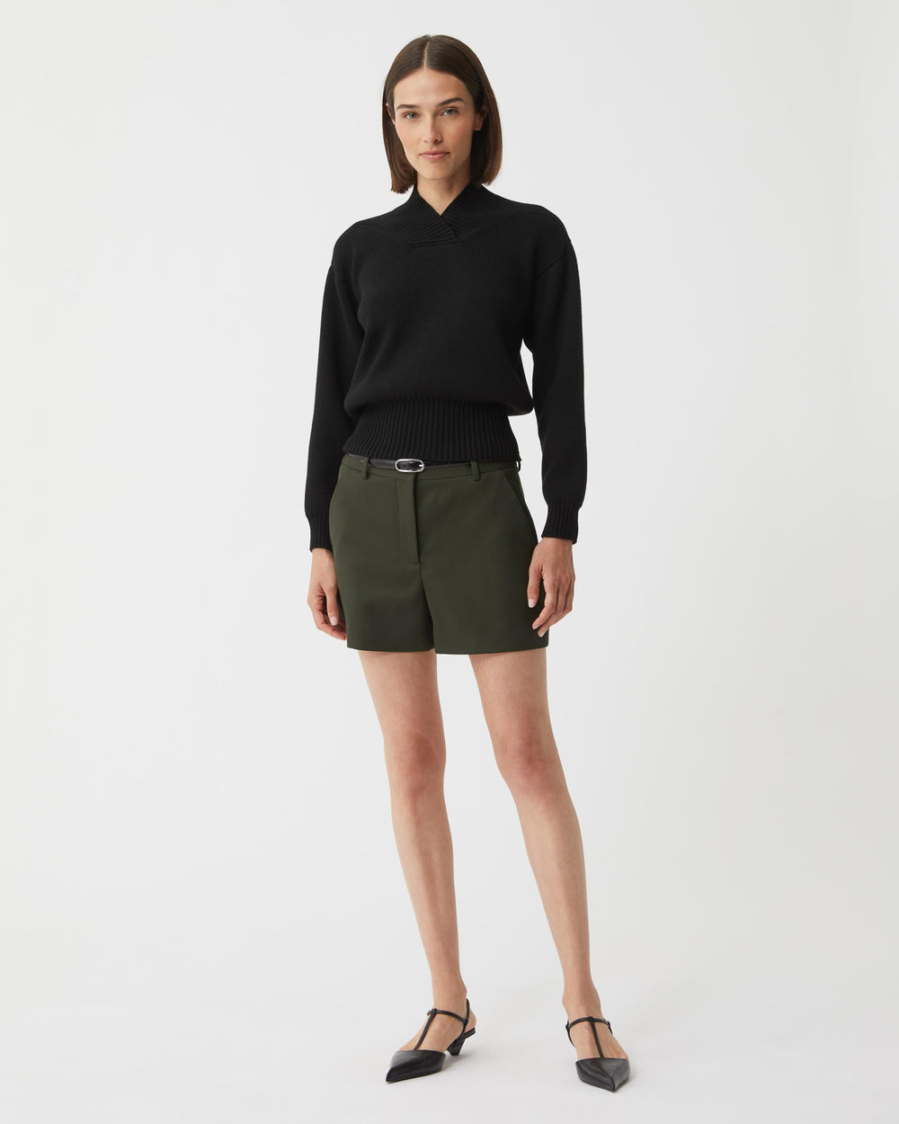 Thelma Sweater in Merino Wool, Black