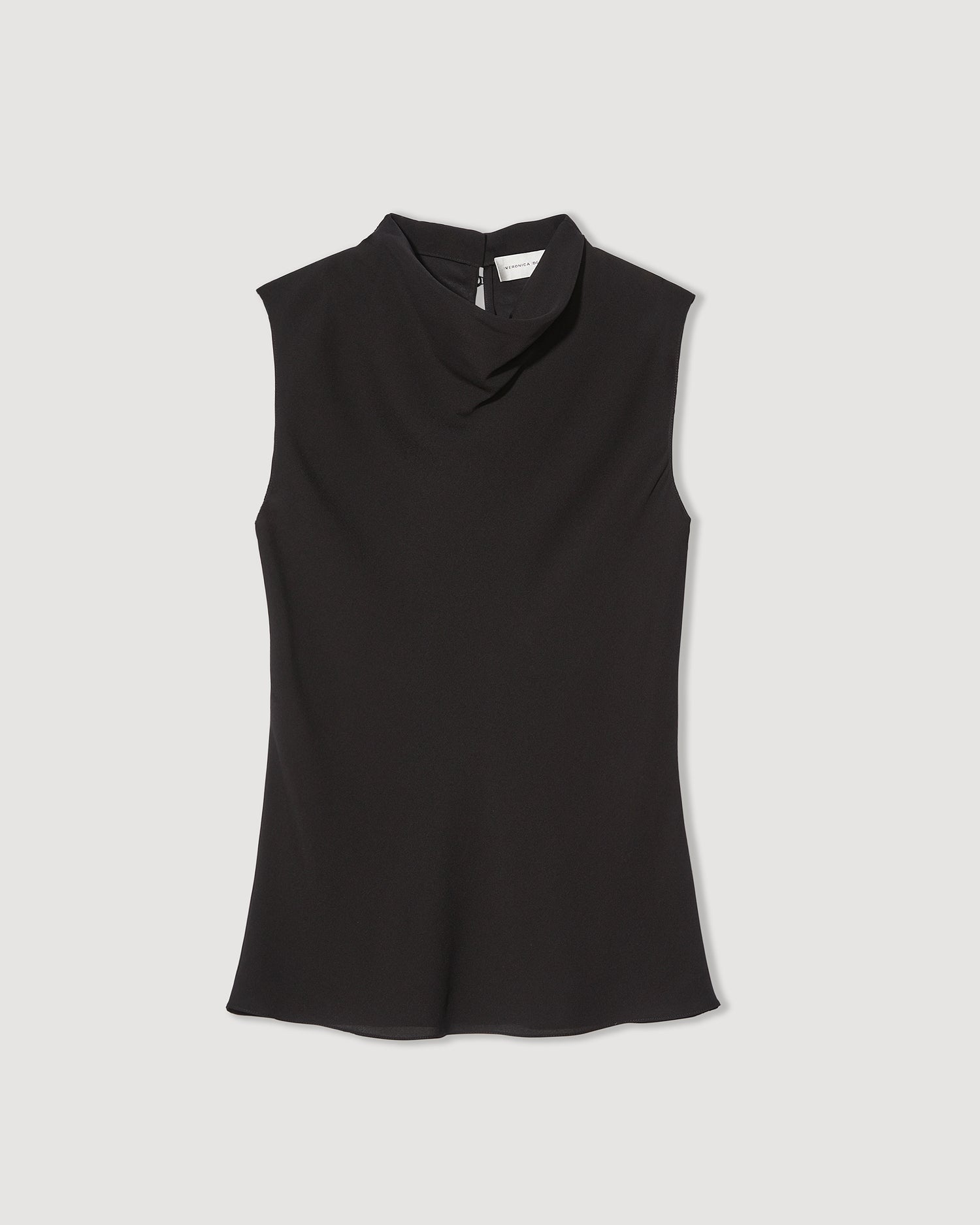 Sylvie Top in Silk Crepe Georgette, Black