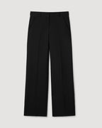 Anya Trousers in Wool Viscose, Black - Veronica De Piante