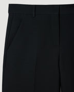 Anya Trousers in Wool Viscose, Black - Veronica De Piante