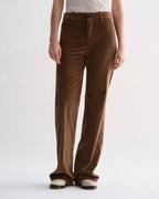 Veronica de Piante Taylor Trousers, camel thick-wale corduroy, tailored straight-leg