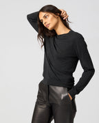Rae Sweater In Merino Wool, Charcoal