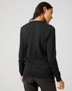 Rae Sweater In Merino Wool, Charcoal