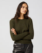 Rae Sweater In Merino Wool, Olive