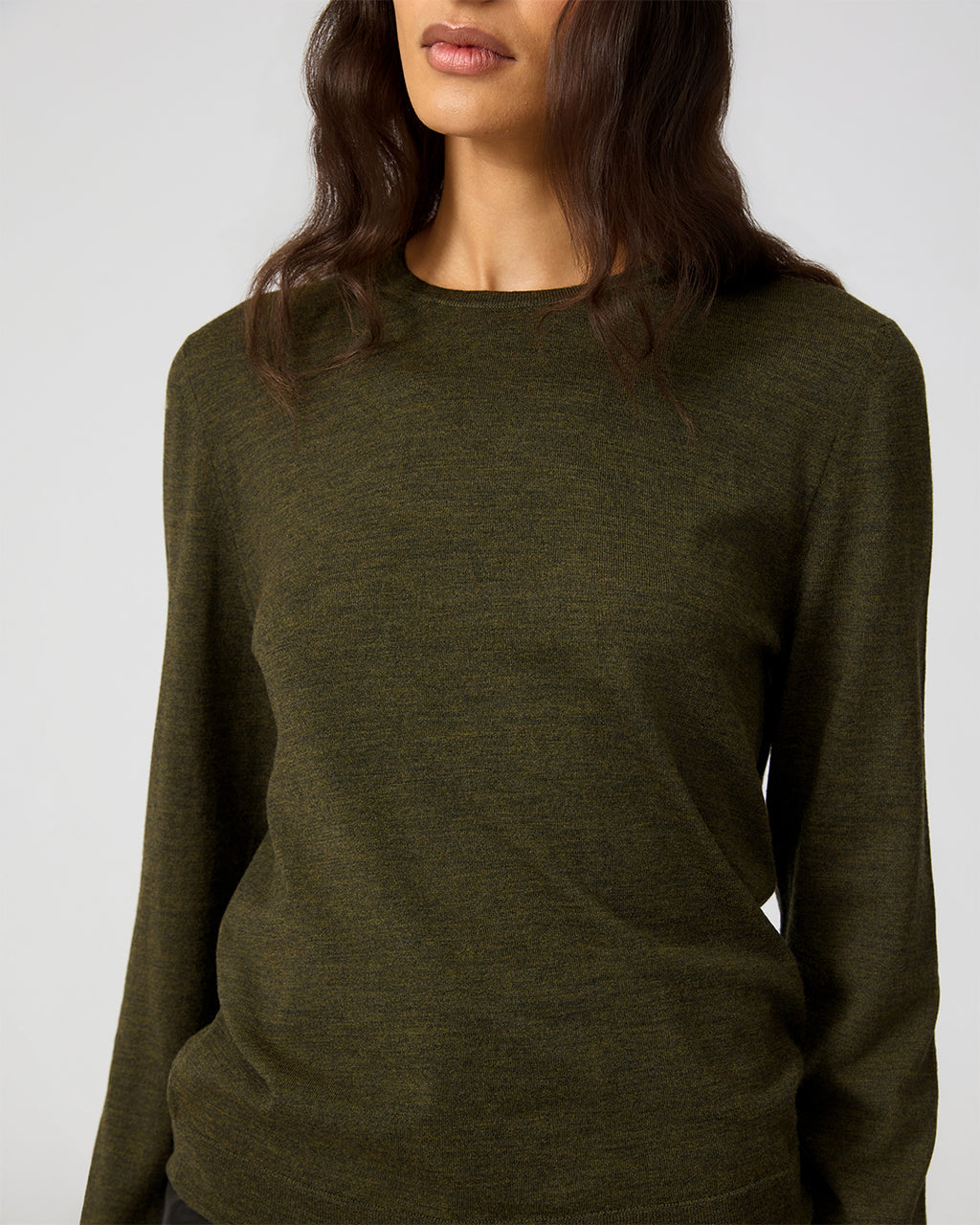 Rae Sweater In Merino Wool, Olive