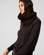 Fleur Snood In Wool Cashmere, Chocolate