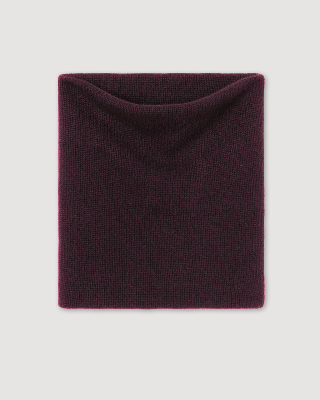 Fleur Snood in Wool Cashmere, Deep Plum