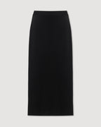 Caterina Skirt in Silk Knit, Black - Veronica De Piante
