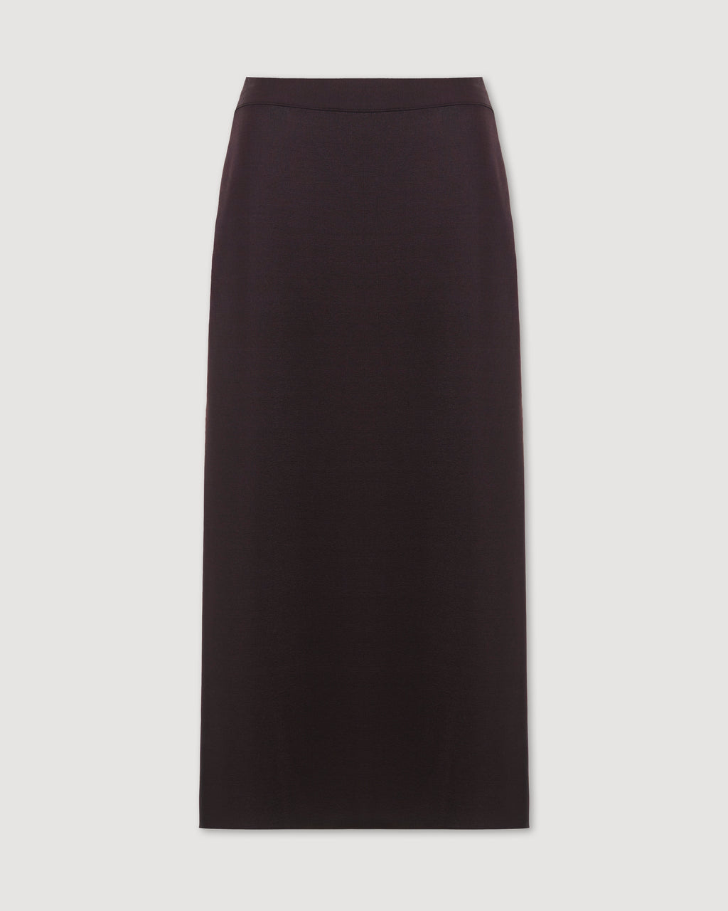 Caterina Skirt in Silk Knit, Deep Plum - Veronica De Piante
