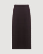Caterina Skirt in Silk Knit, Deep Plum - Veronica De Piante