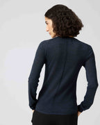 Blue Joey Sweater in superfine Merino knitwear by Veronica De Piante, featuring a cozy and stylish design.
