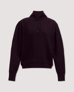 Alicia Sweater in Merino Wool, Deep Plum - Veronica De Piante
