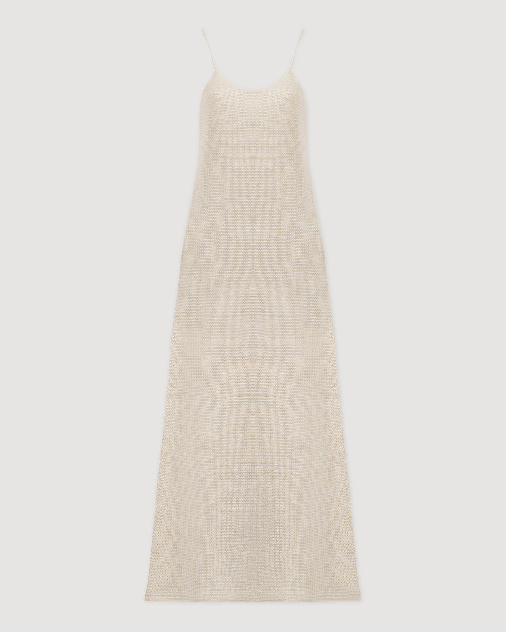 Liliana Dress in Silk Crochet, Off White - Veronica De Piante
