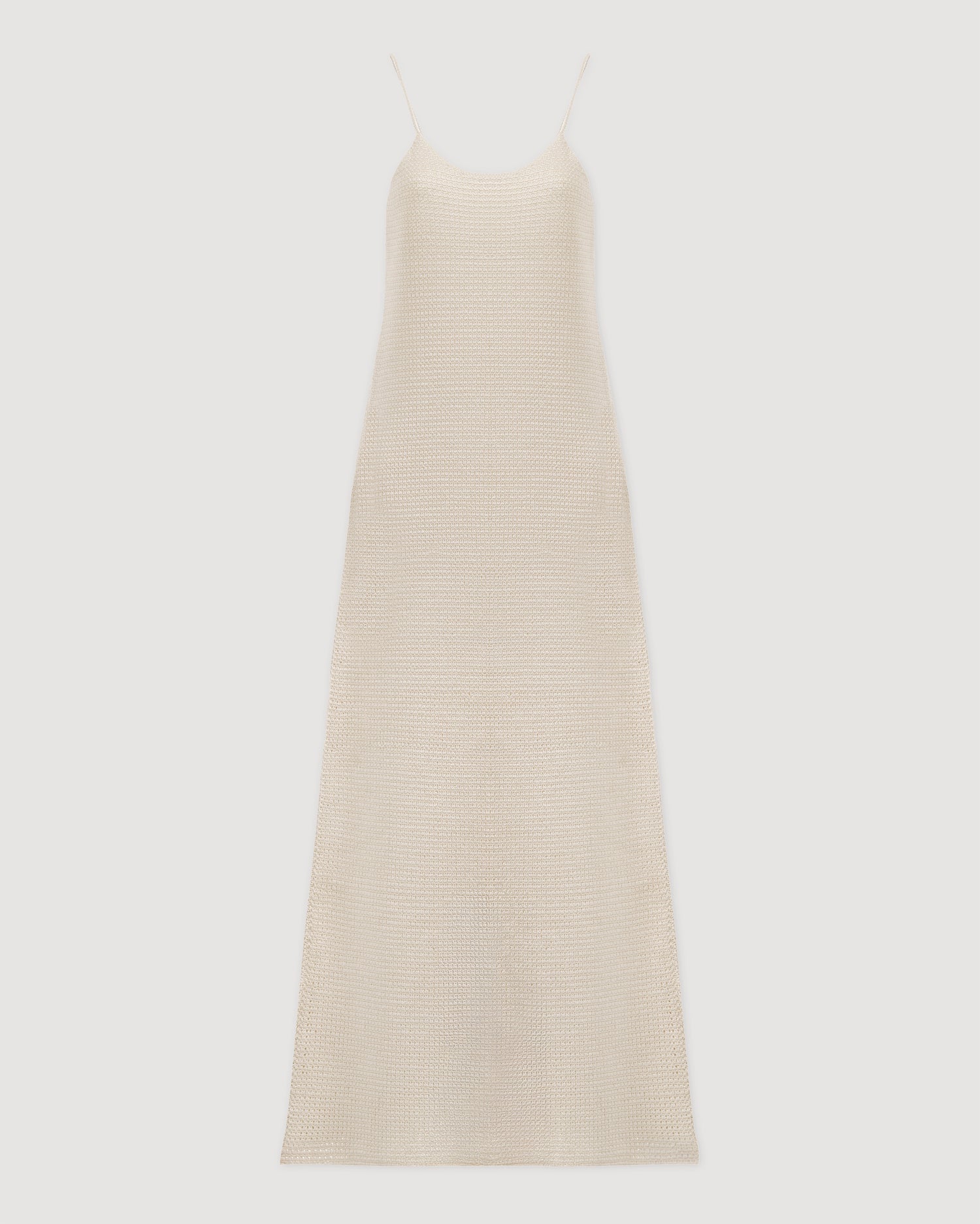 Liliana Dress in Silk Crochet, Off White - Veronica De Piante