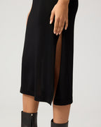 Leo Knit Skirt In Viscose, Black