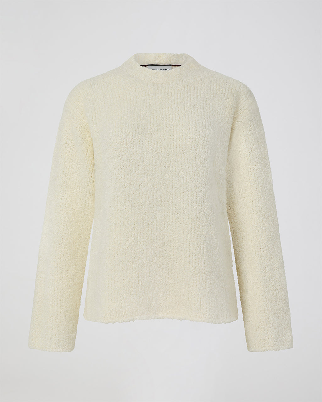 Aline Sweater In Wool-Silk Boucle, Cream