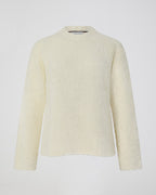 Aline Sweater In Wool-Silk Boucle, Cream