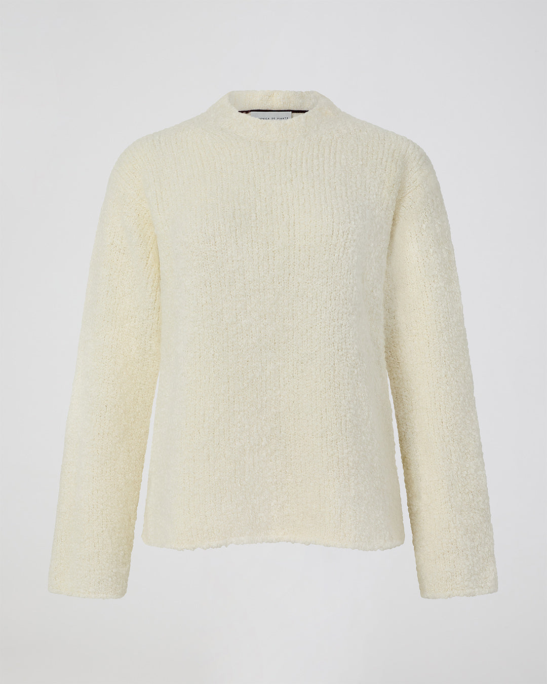 Aline Sweater In Wool-Silk Boucle, Cream