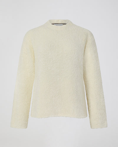 Aline Sweater In Wool-Silk Boucle, Cream