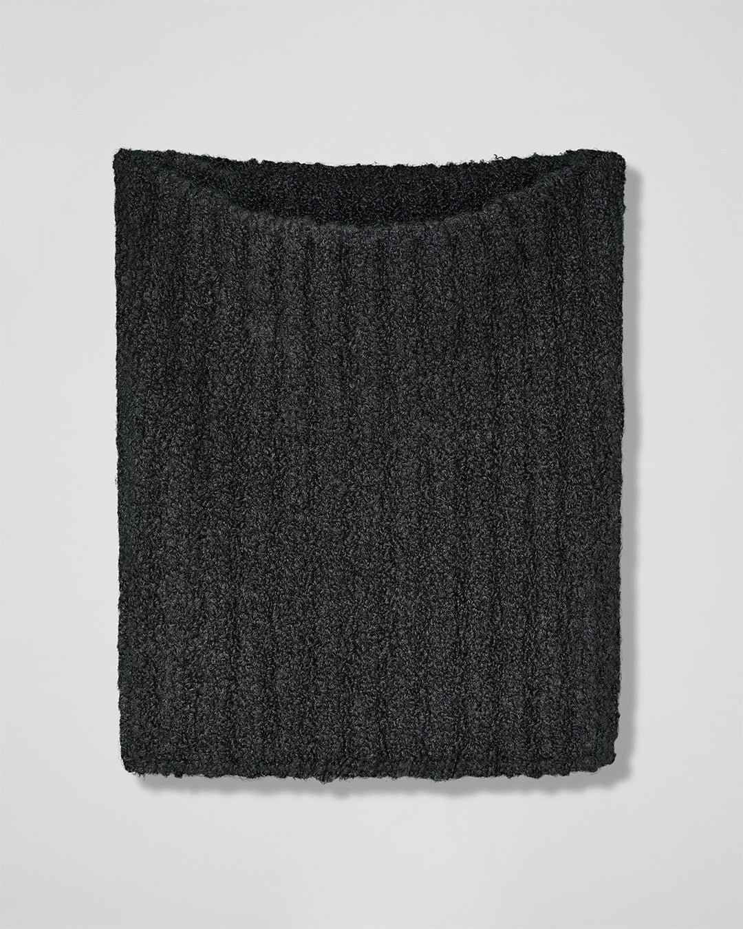 Lee Snood In Wool-Silk Boucle, Dark Gray Melange