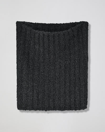 Lee Snood In Wool-Silk Boucle, Dark Gray Melange