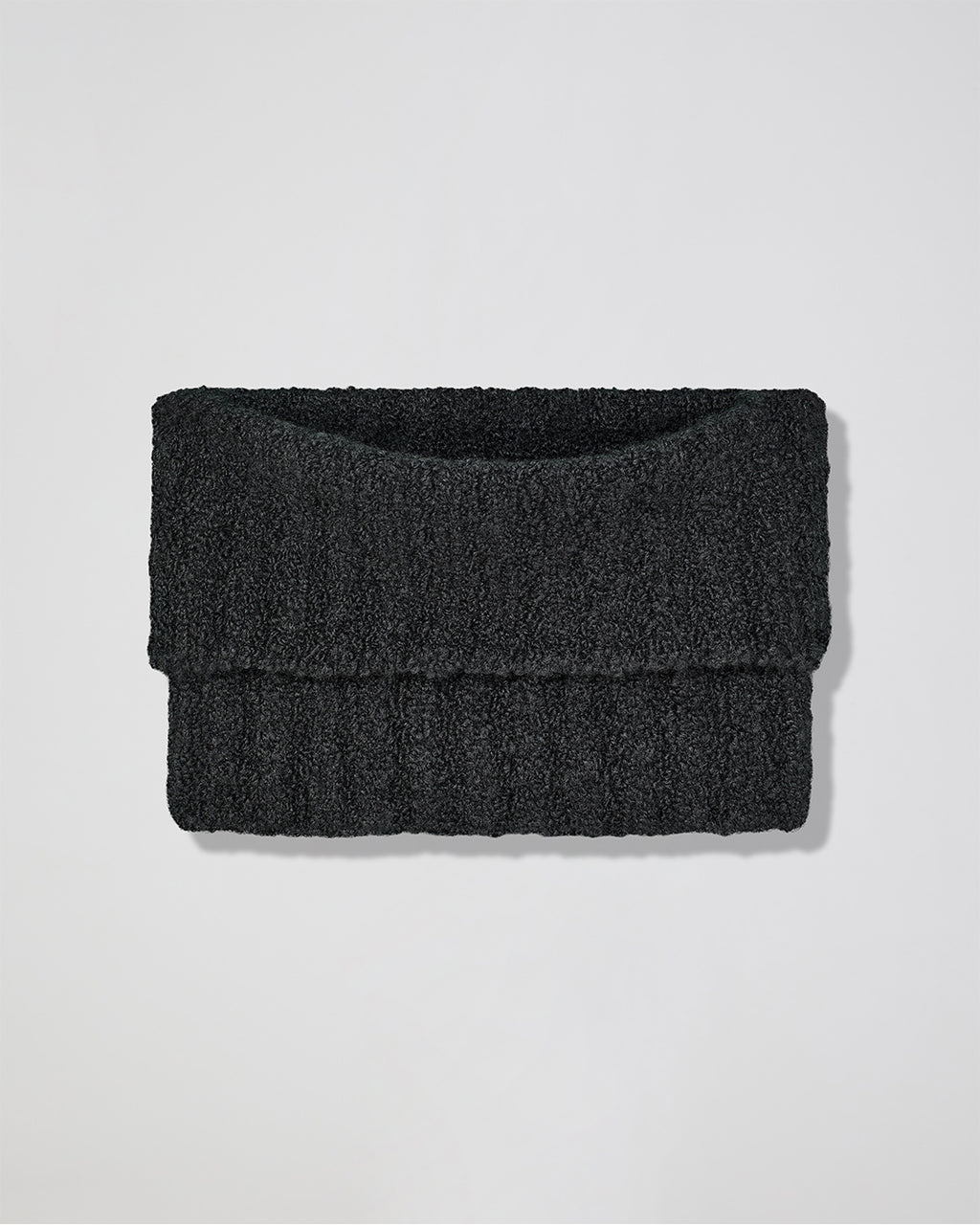 Lee Snood In Wool-Silk Boucle, Dark Gray Melange