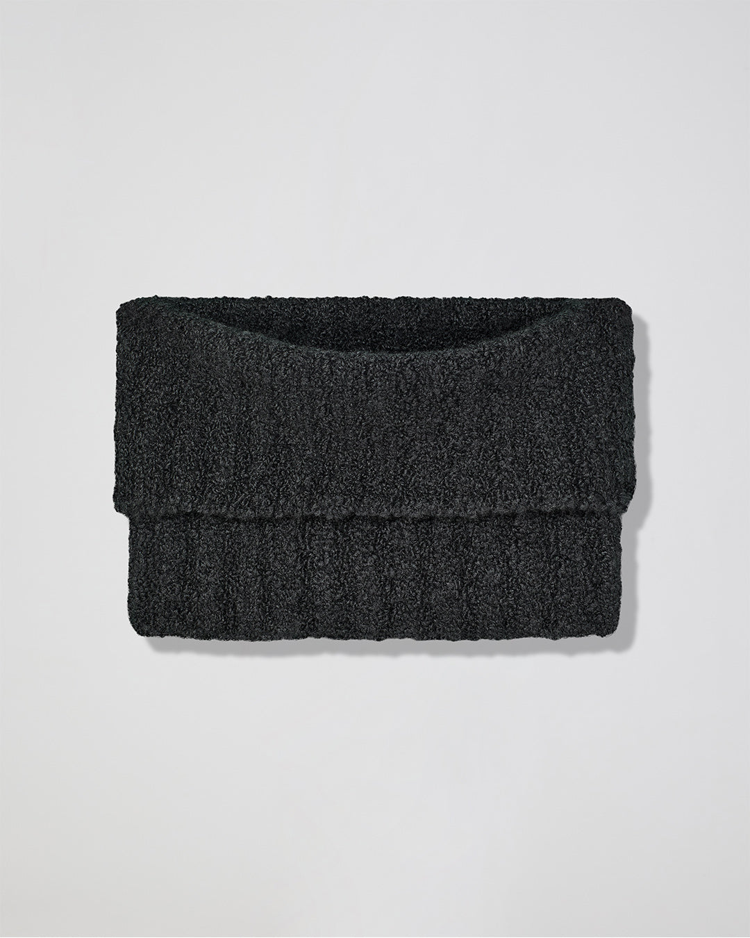 Lee Snood In Wool-Silk Boucle, Dark Gray Melange