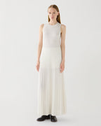 Zeta Dress in Silk Knit, White - Veronica De Piante