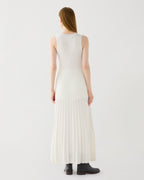 Zeta Dress in Silk Knit, White - Veronica De Piante