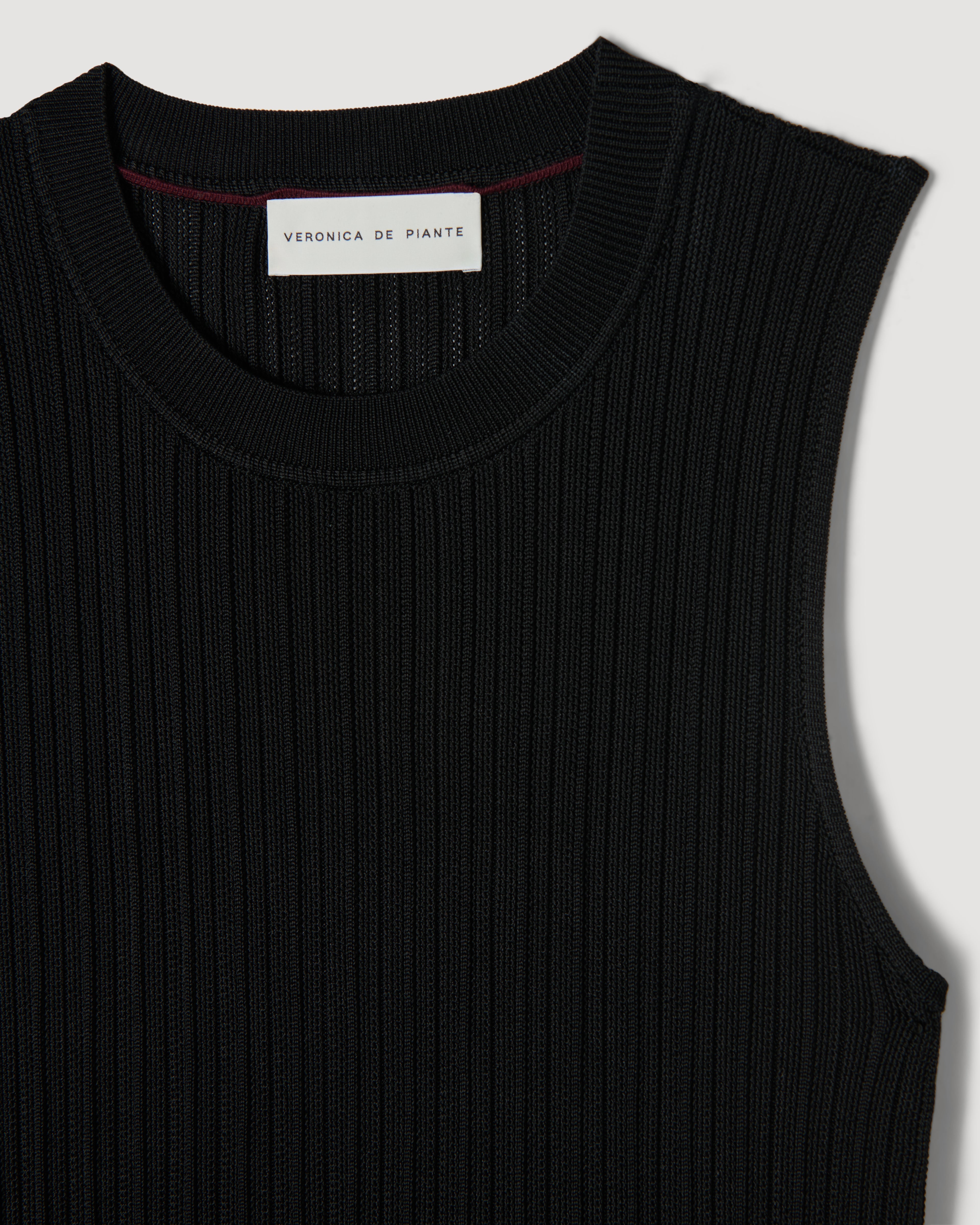 Zeta Dress in Silk Knit, Black - Veronica De Piante