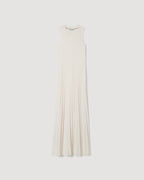 Zeta Dress in Silk Knit, White - Veronica De Piante