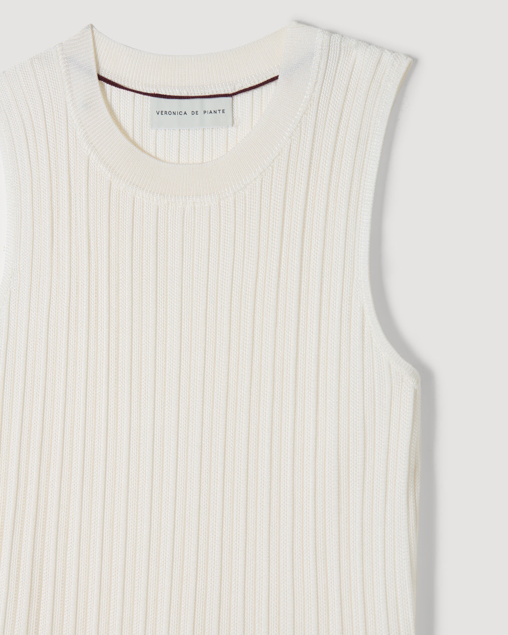 Zeta Dress in Silk Knit, White - Veronica De Piante