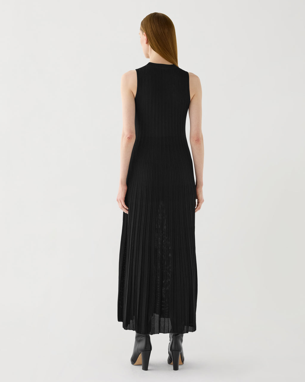 Zeta Dress in Silk Knit, Black - Veronica De Piante