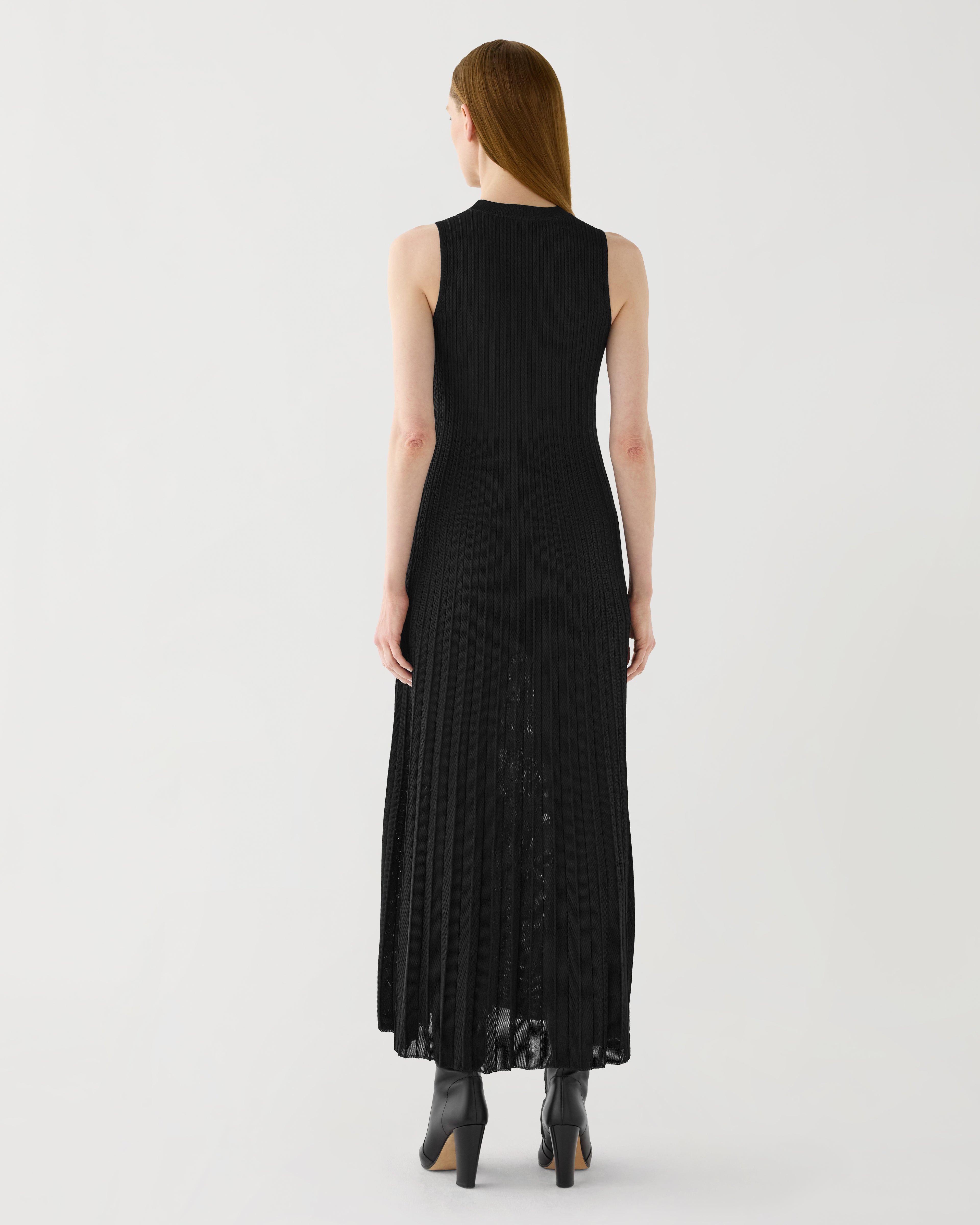Zeta Dress in Silk Knit, Black - Veronica De Piante