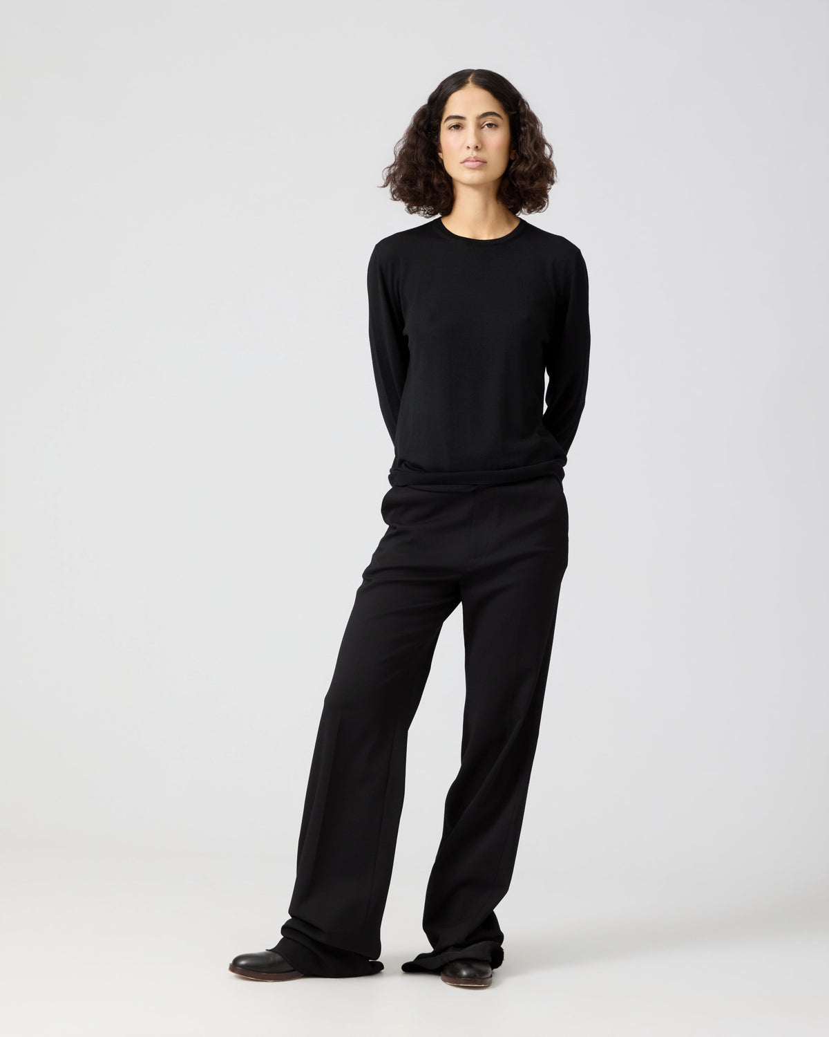 Rae Sweater In Merino Wool, Black