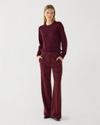 Rae Sweater in Merino Wool, Garnet - Veronica De Piante