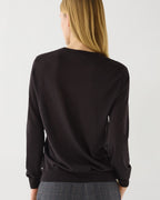 Rae Sweater in Merino Wool,  Chocolate - Veronica De Piante