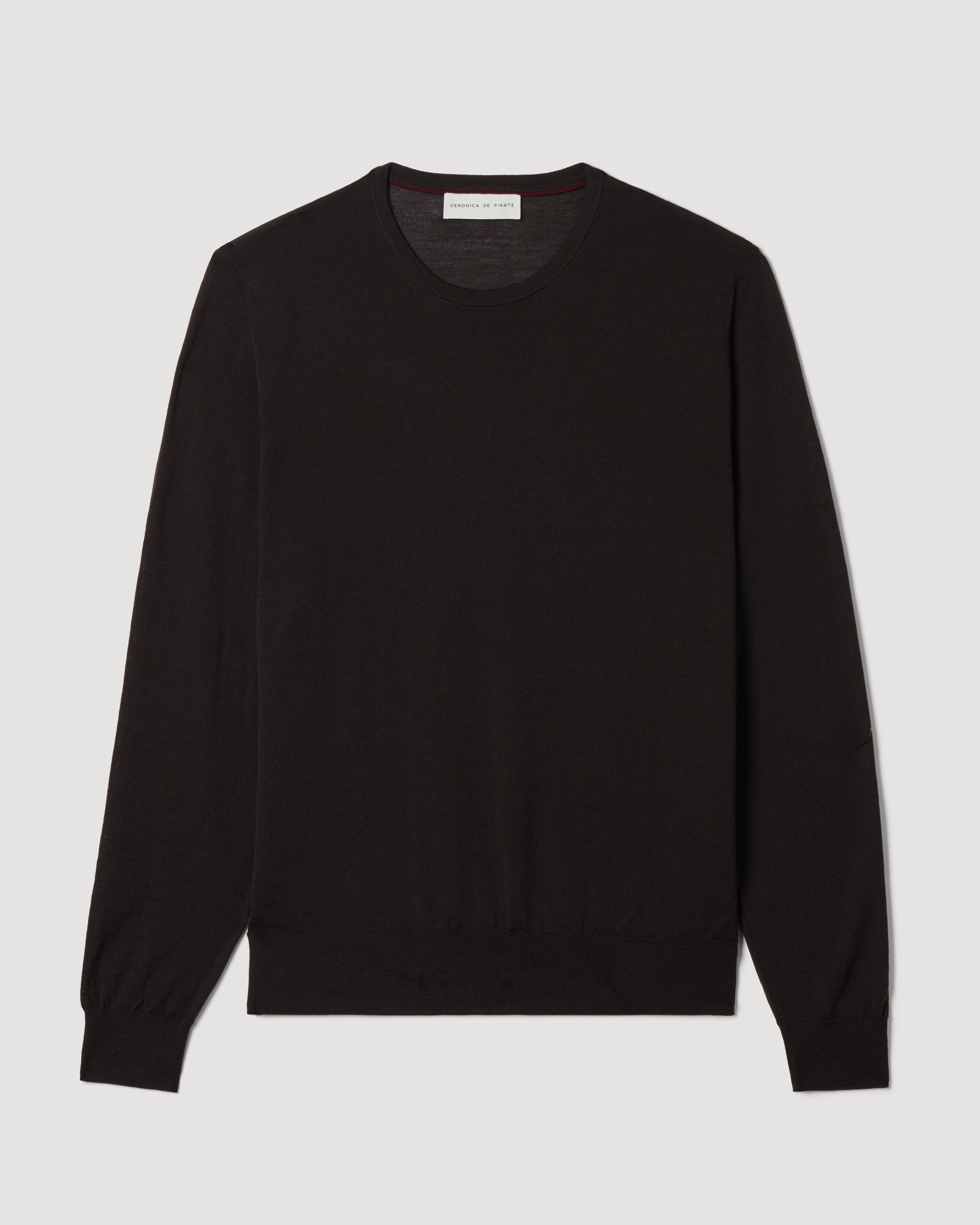 Rae Sweater in Merino Wool,  Chocolate - Veronica De Piante