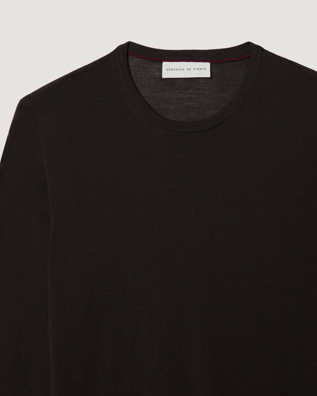 Rae Sweater in Merino Wool,  Chocolate - Veronica De Piante