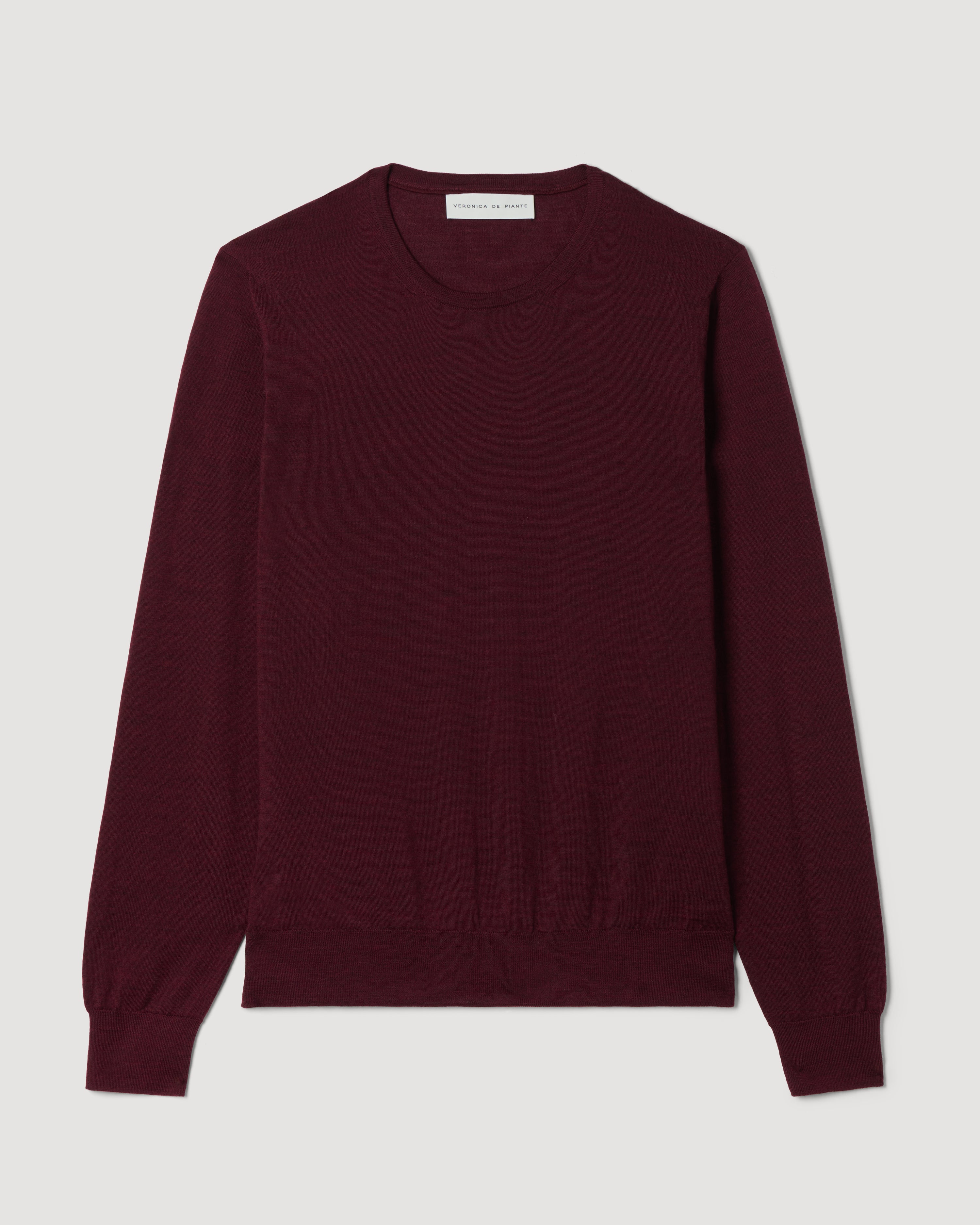 Rae Sweater in Merino Wool, Garnet