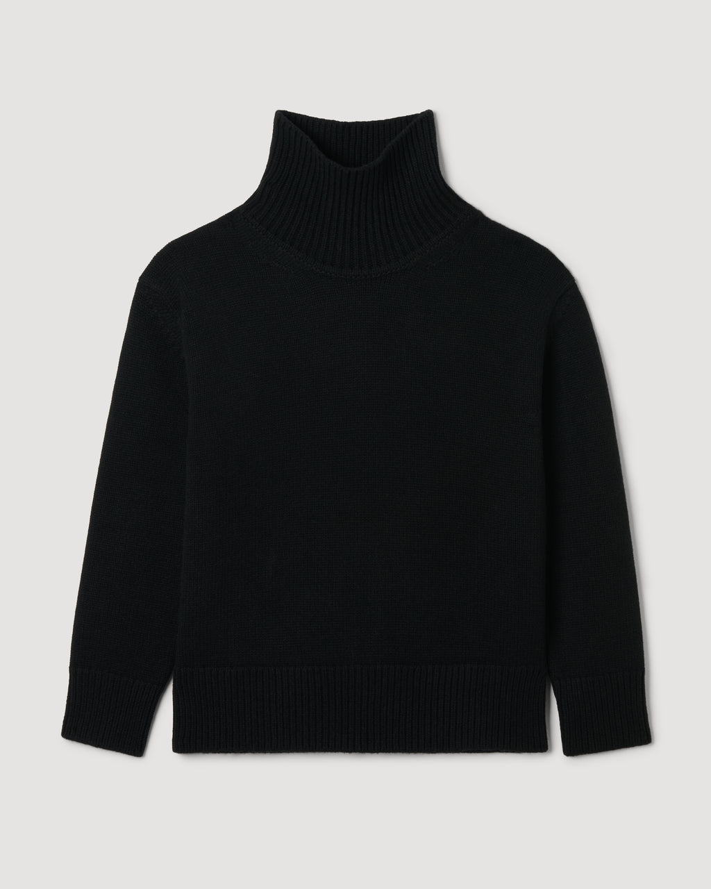 Black Delphine sweater in wool cashmere knitwear by Veronica De Piante, featuring a cozy, stylish design.
