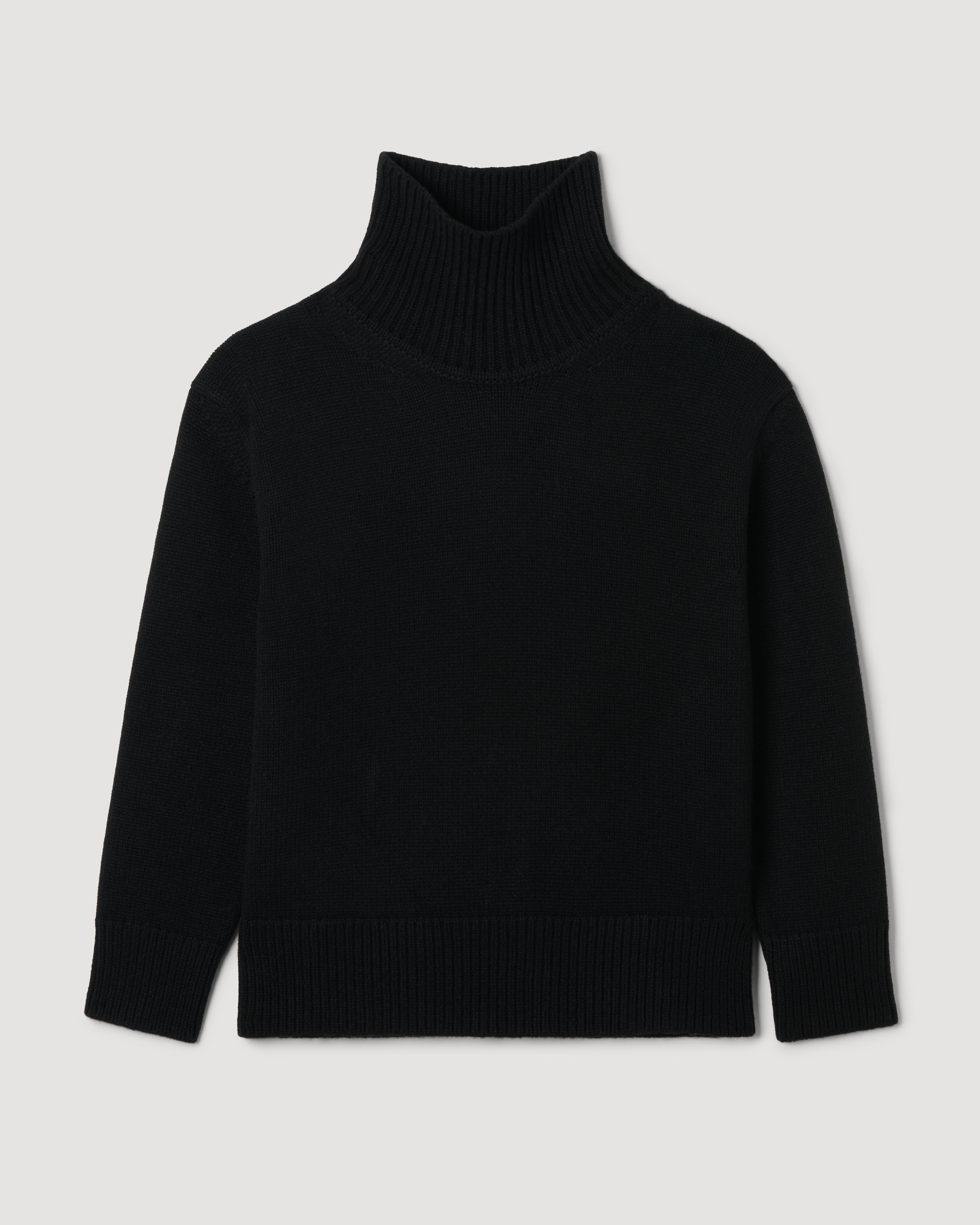 Delphine Sweater in Wool Cashmere,  Black