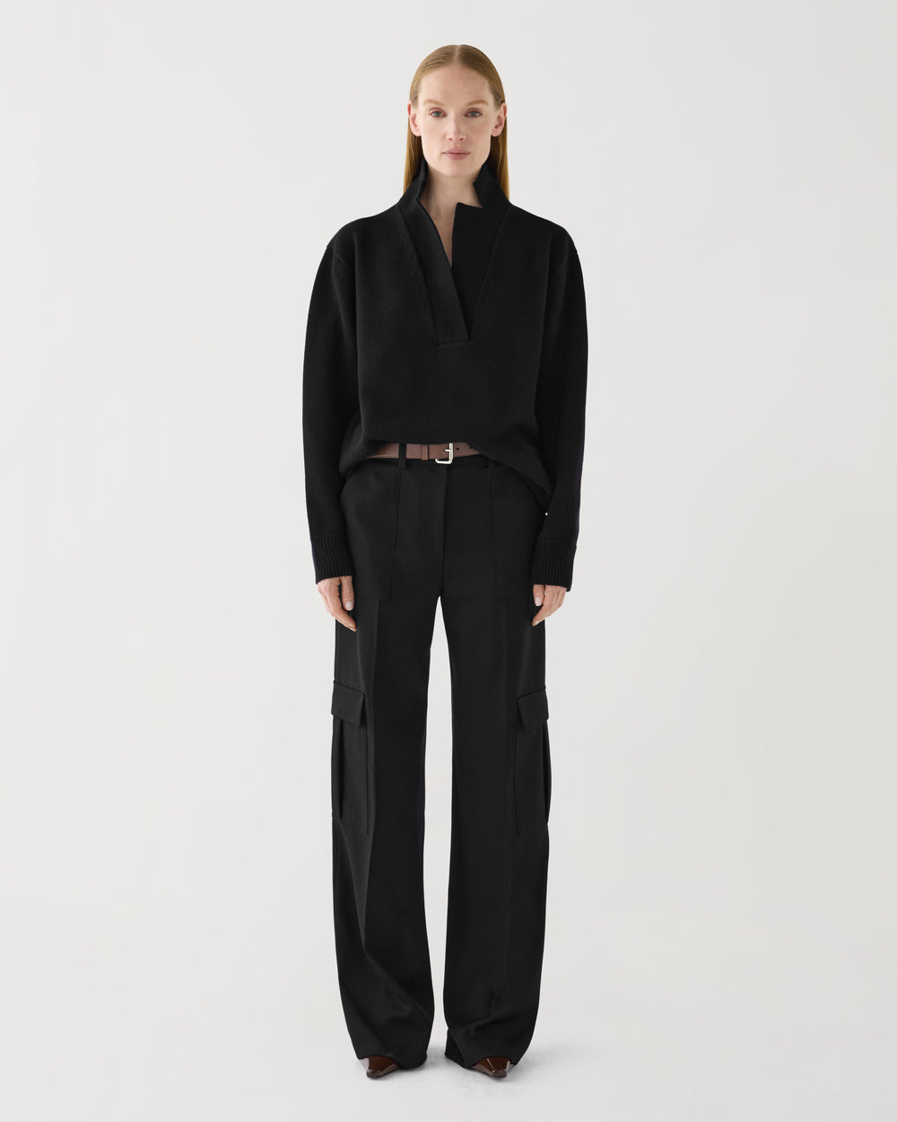 Emilie Sweater in Wool Cashmere,  Black