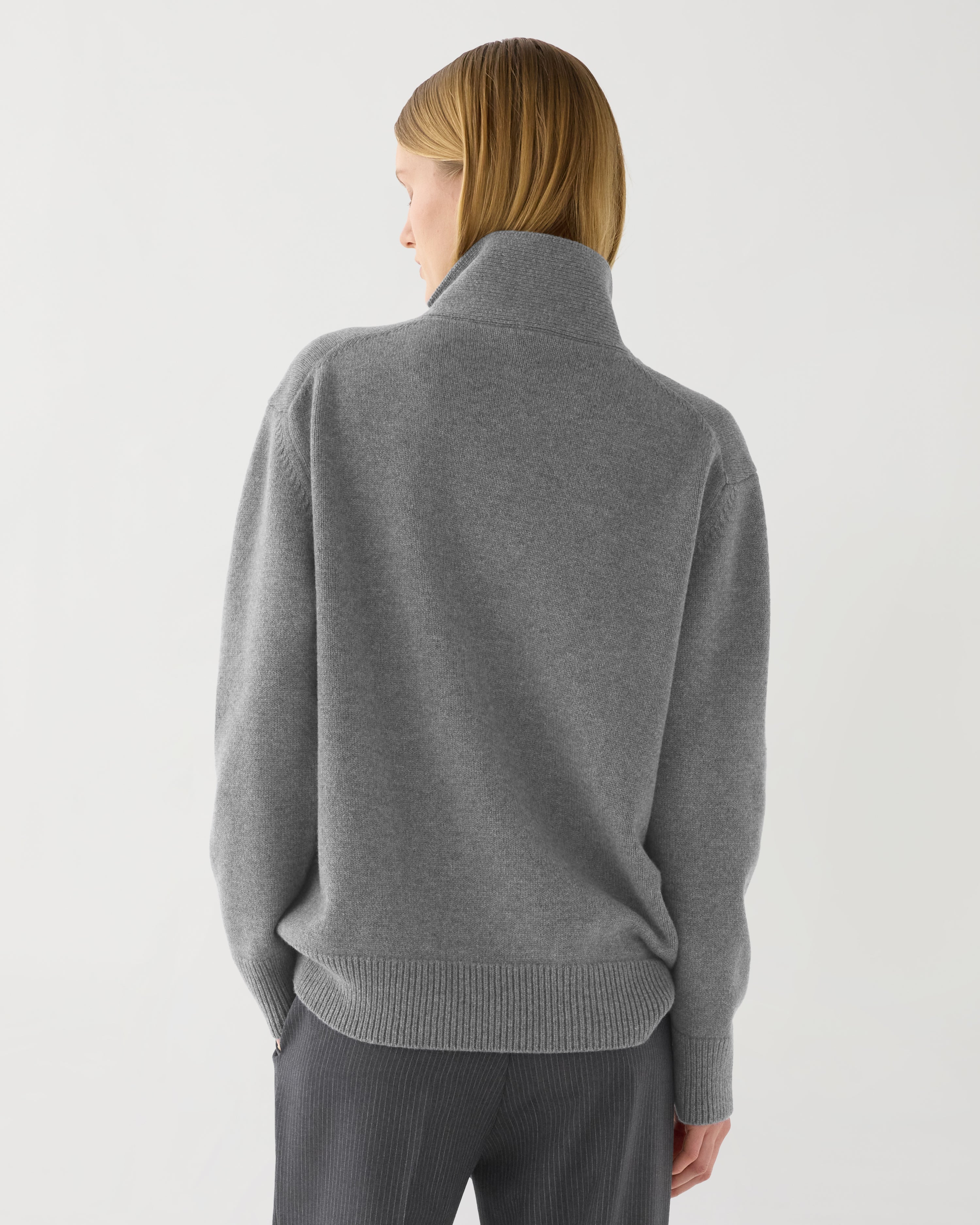 Emilie Sweater in Wool Cashmere,  Grey