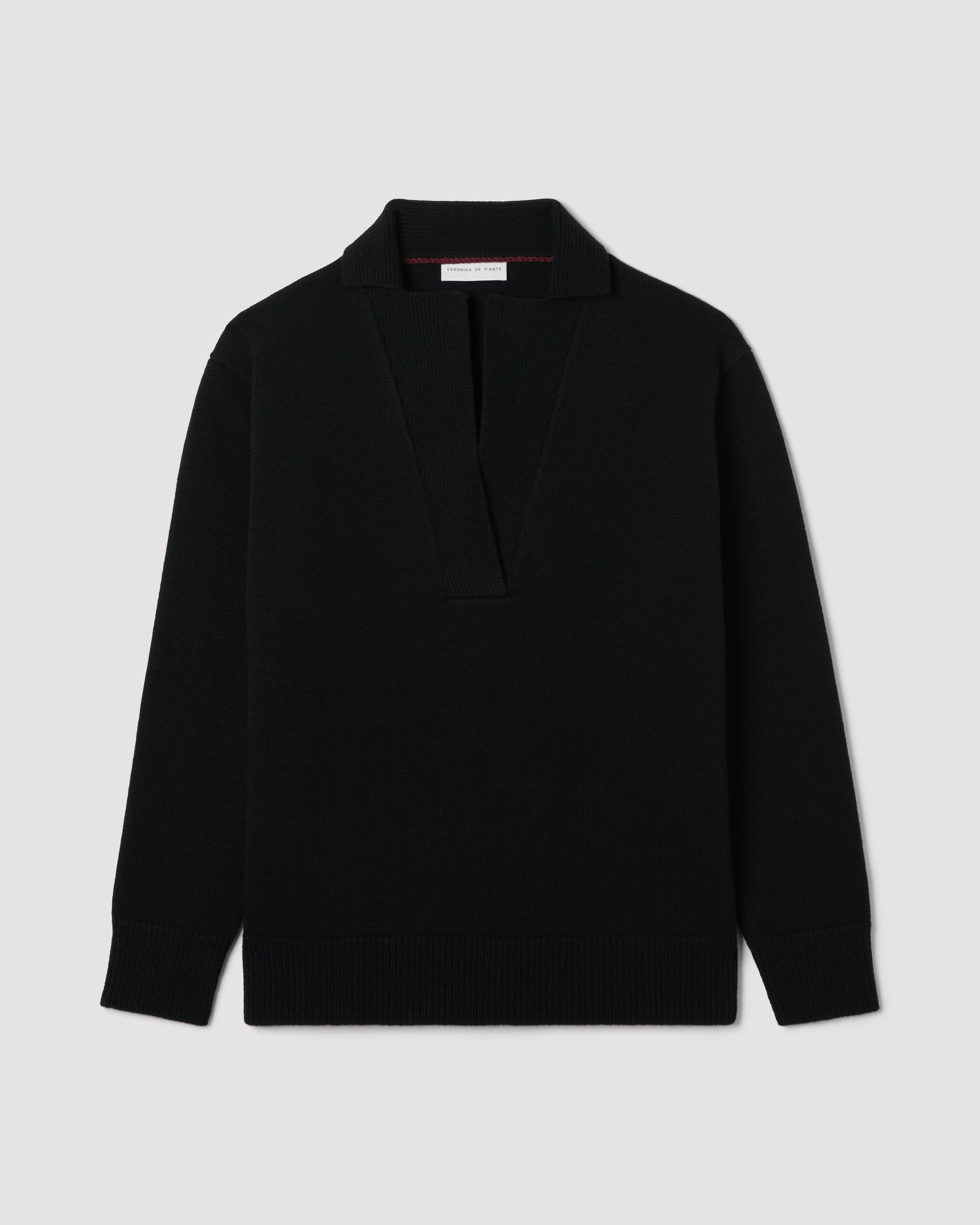 Emilie Sweater in Wool Cashmere,  Black