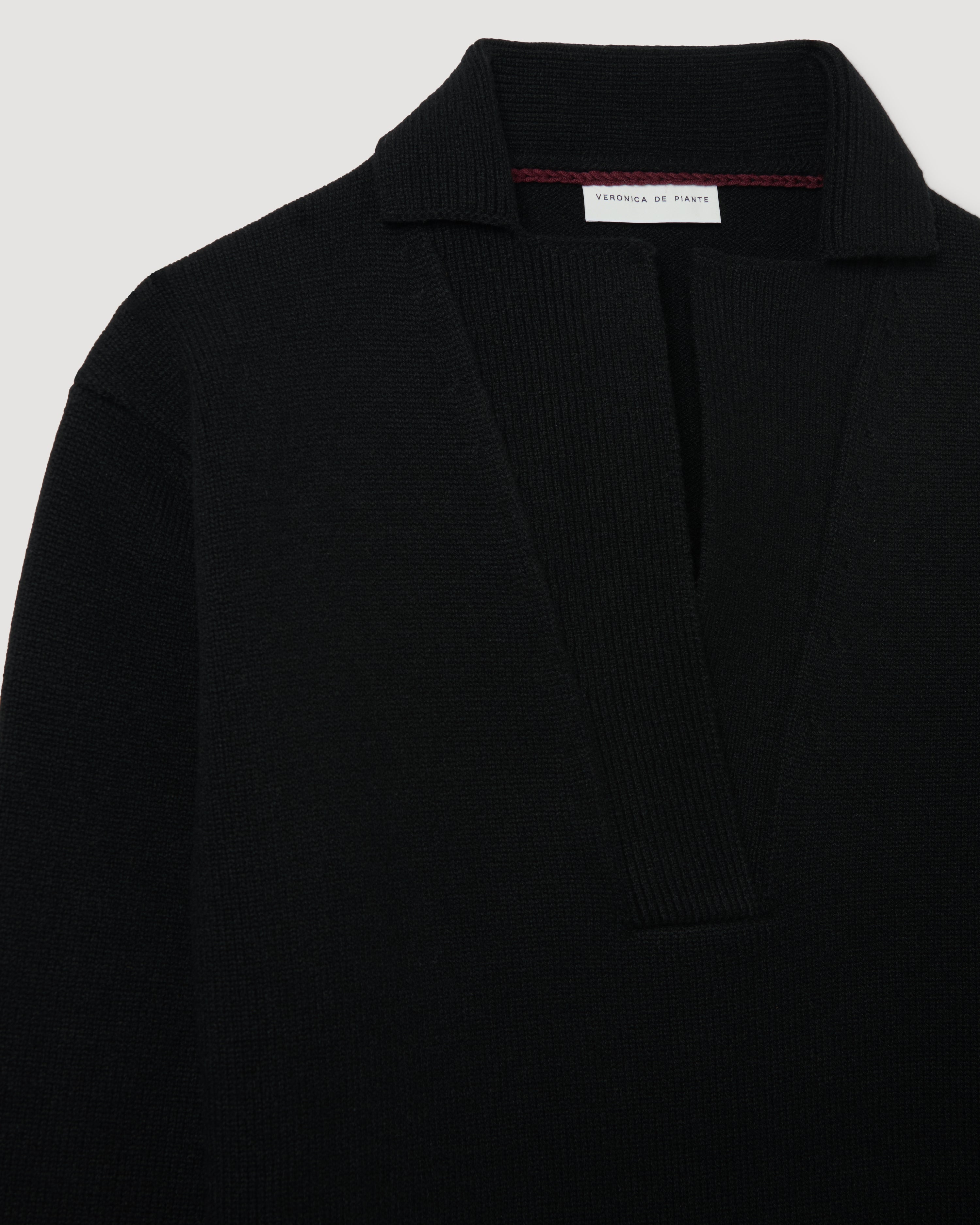 Emilie Sweater in Wool Cashmere,  Black