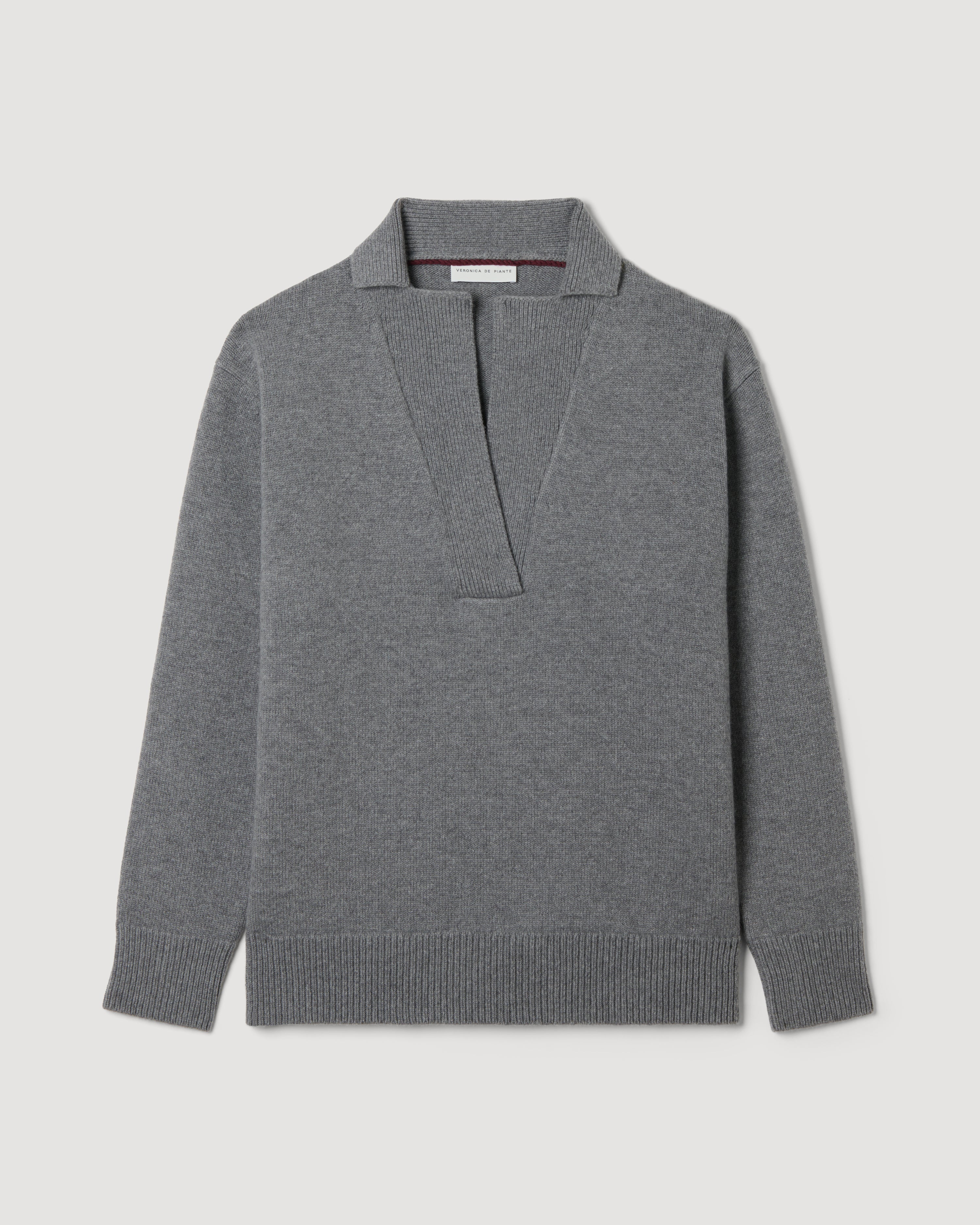 Emilie Sweater in Wool Cashmere,  Grey