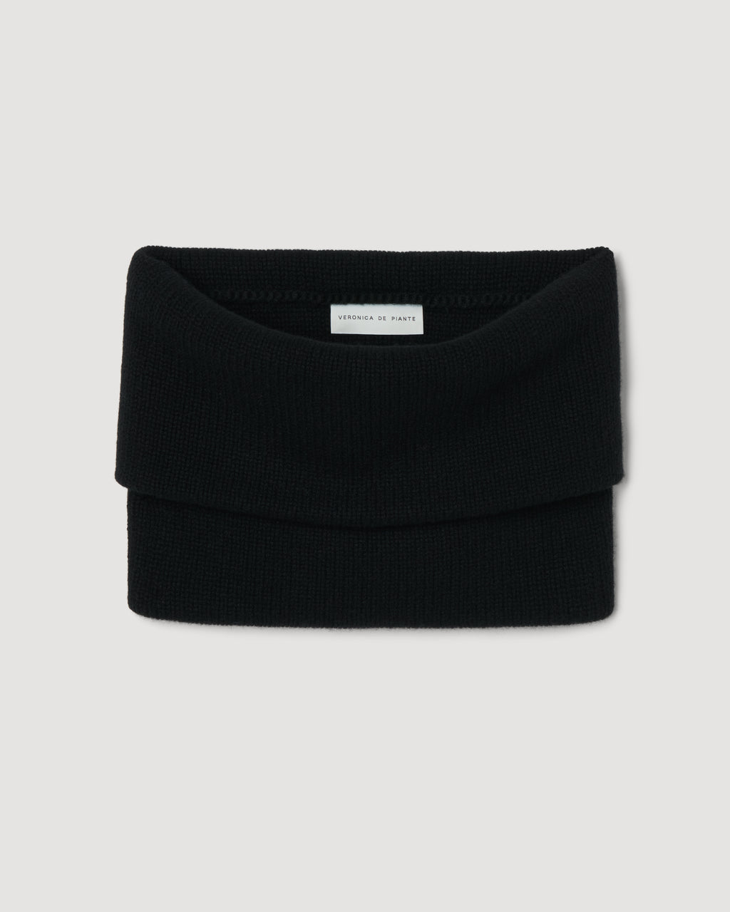 Fleur Snood in Wool Cashmere, Black - Veronica De Piante